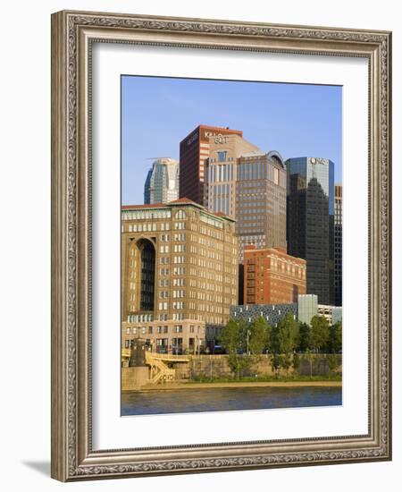 Pittsburgh Skyline and the Allegheny River, Pittsburgh, Pennsylvania, United States of America, Nor-Richard Cummins-Framed Photographic Print