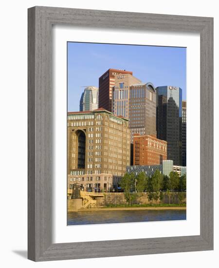 Pittsburgh Skyline and the Allegheny River, Pittsburgh, Pennsylvania, United States of America, Nor-Richard Cummins-Framed Photographic Print