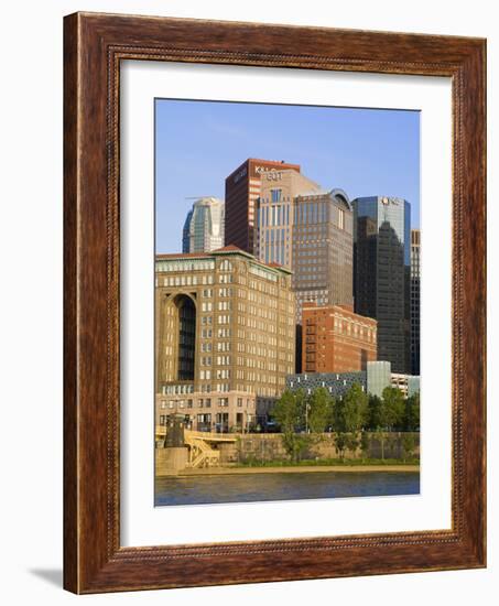 Pittsburgh Skyline and the Allegheny River, Pittsburgh, Pennsylvania, United States of America, Nor-Richard Cummins-Framed Photographic Print