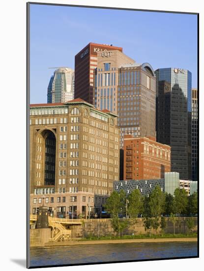 Pittsburgh Skyline and the Allegheny River, Pittsburgh, Pennsylvania, United States of America, Nor-Richard Cummins-Mounted Photographic Print