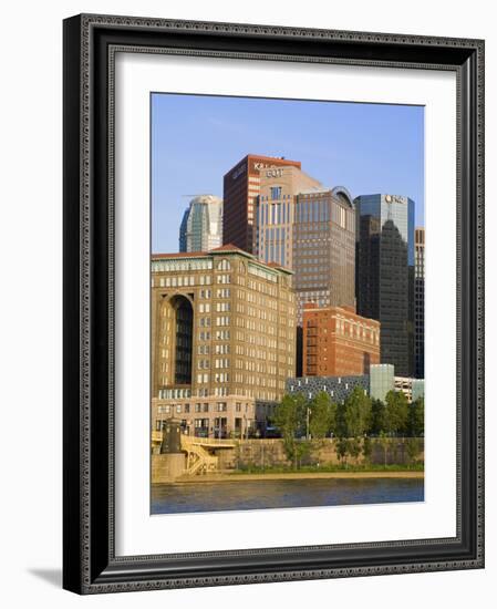 Pittsburgh Skyline and the Allegheny River, Pittsburgh, Pennsylvania, United States of America, Nor-Richard Cummins-Framed Photographic Print