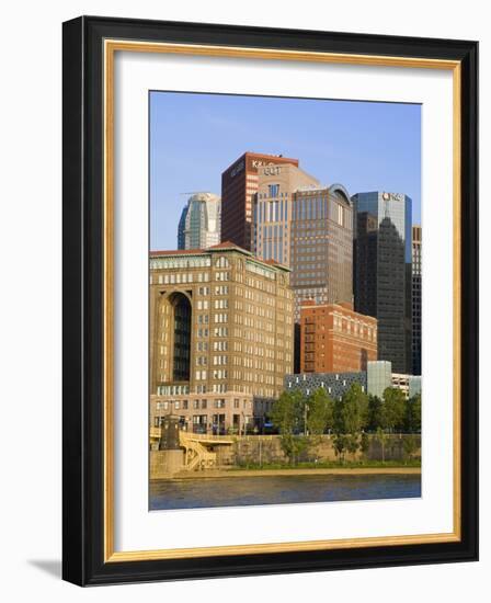 Pittsburgh Skyline and the Allegheny River, Pittsburgh, Pennsylvania, United States of America, Nor-Richard Cummins-Framed Photographic Print