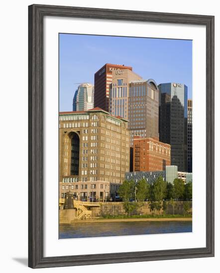 Pittsburgh Skyline and the Allegheny River, Pittsburgh, Pennsylvania, United States of America, Nor-Richard Cummins-Framed Photographic Print