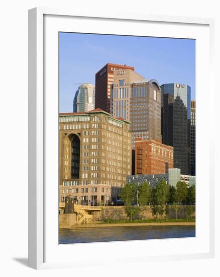 Pittsburgh Skyline and the Allegheny River, Pittsburgh, Pennsylvania, United States of America, Nor-Richard Cummins-Framed Photographic Print