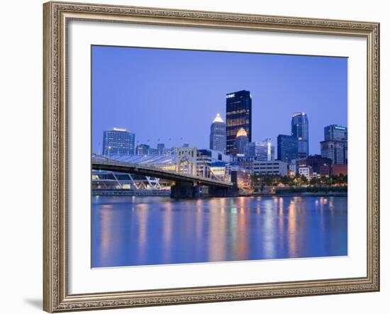 Pittsburgh Skyline and the Allegheny River, Pittsburgh, Pennsylvania, United States of America, Nor-Richard Cummins-Framed Photographic Print