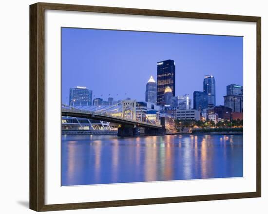 Pittsburgh Skyline and the Allegheny River, Pittsburgh, Pennsylvania, United States of America, Nor-Richard Cummins-Framed Photographic Print