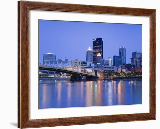 Pittsburgh Skyline and the Allegheny River, Pittsburgh, Pennsylvania, United States of America, Nor-Richard Cummins-Framed Photographic Print