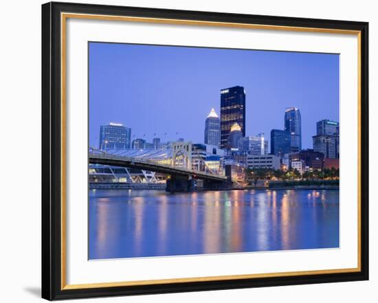 Pittsburgh Skyline and the Allegheny River, Pittsburgh, Pennsylvania, United States of America, Nor-Richard Cummins-Framed Photographic Print