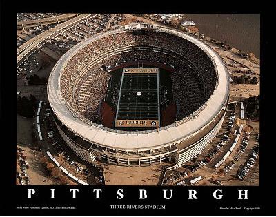 Pittsburgh Steelers Three Rivers Stadium Sports Art Print By Mike Smith Art Com