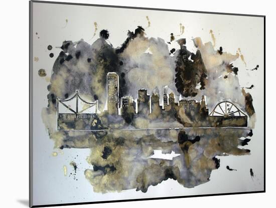 Pittsburghs Black and Gold-Lauren Moss-Mounted Giclee Print