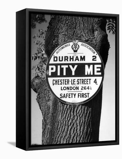 'Pity Me' Signpost-J. Chettlburgh-Framed Premier Image Canvas