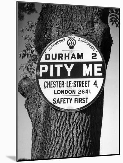 'Pity Me' Signpost-J. Chettlburgh-Mounted Photographic Print