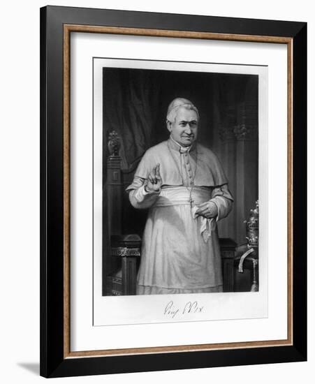 Pius IX, Blessing-Alonzo Chappel-Framed Art Print