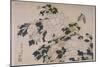 Pivoines et papillons-Katsushika Hokusai-Mounted Giclee Print