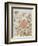 Pivoines et papillons-null-Framed Giclee Print