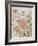 Pivoines et papillons-null-Framed Giclee Print