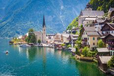 View of Hallstatt Village-PixAchi-Laminated Photographic Print