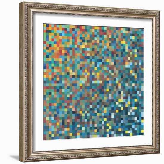 Pixel Art Vector Background-Mike Taylor-Framed Art Print