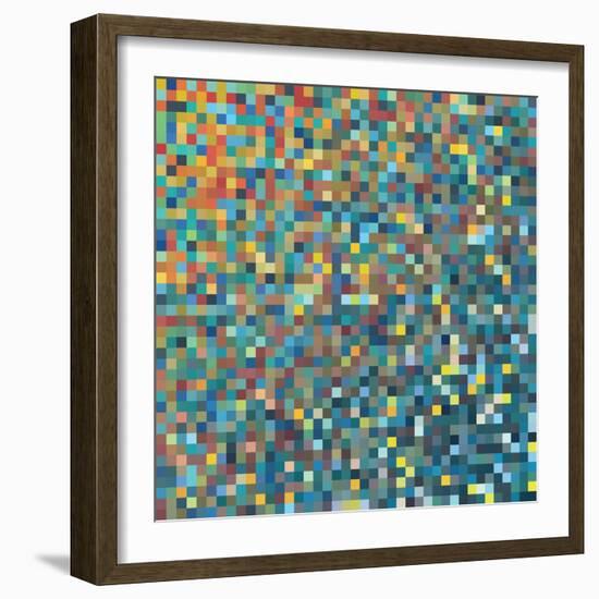 Pixel Art Vector Background-Mike Taylor-Framed Art Print