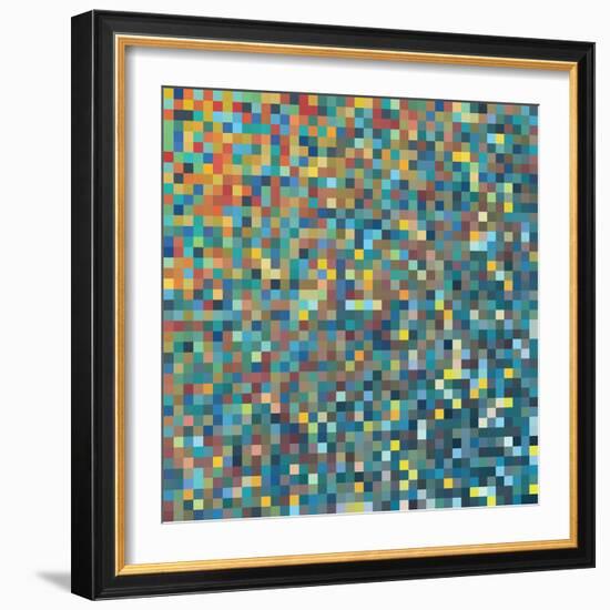 Pixel Art Vector Background-Mike Taylor-Framed Art Print