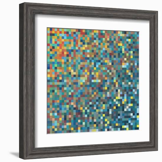 Pixel Art Vector Background-Mike Taylor-Framed Art Print