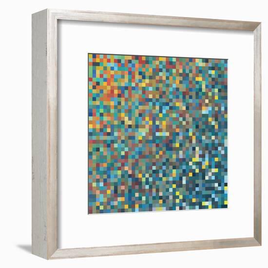 Pixel Art Vector Background-Mike Taylor-Framed Art Print