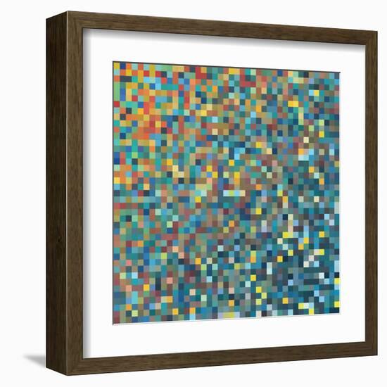 Pixel Art Vector Background-Mike Taylor-Framed Art Print