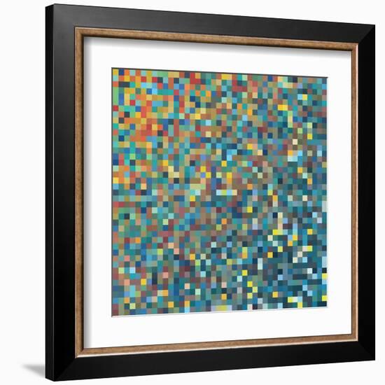 Pixel Art Vector Background-Mike Taylor-Framed Art Print