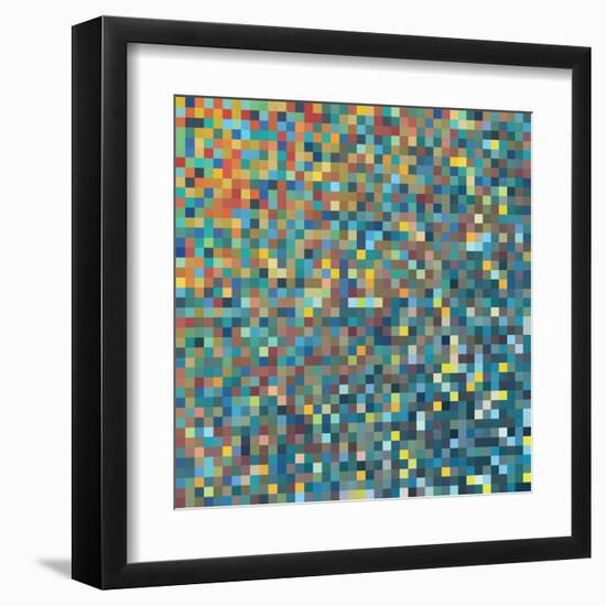 Pixel Art Vector Background-Mike Taylor-Framed Art Print