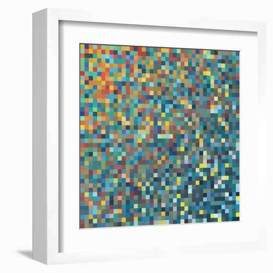 Pixel Art Vector Background-Mike Taylor-Framed Art Print