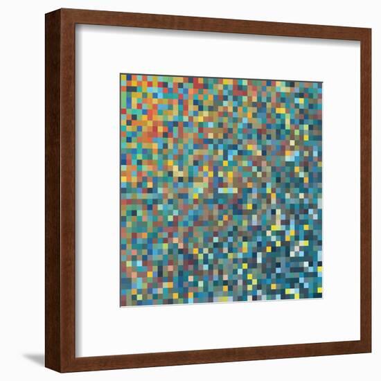 Pixel Art Vector Background-Mike Taylor-Framed Art Print