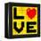 Pixel Love Heart-wongstock-Framed Stretched Canvas