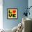 Pixel Love Heart-wongstock-Framed Art Print displayed on a wall