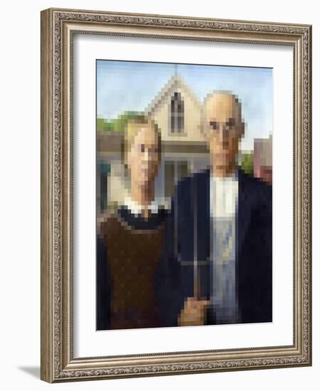 Pixelated American Gothic-Studio W-Framed Art Print