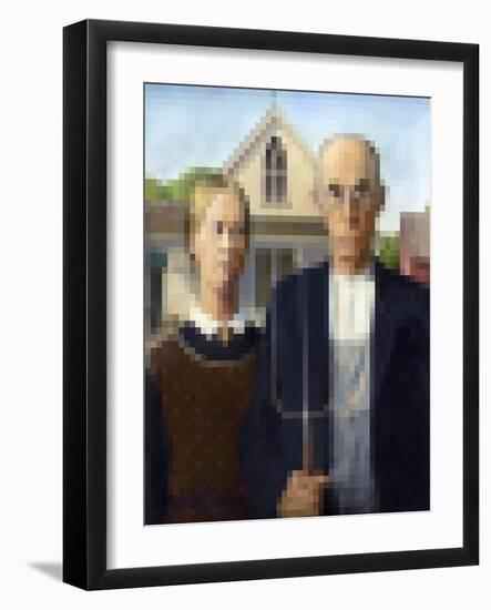 Pixelated American Gothic-Studio W-Framed Art Print