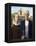 Pixelated American Gothic-Studio W-Framed Stretched Canvas