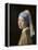 Pixelated Girl with a Pearl Earring-Studio W-Framed Stretched Canvas