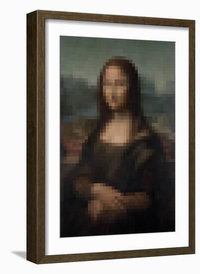 Pixelated Mona Lisa-Studio W-Framed Art Print