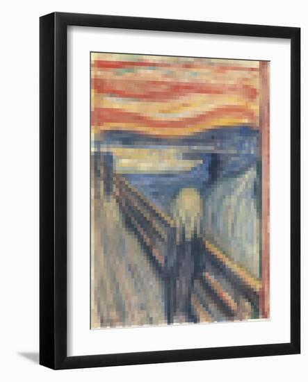 Pixelated The Scream-Studio W-Framed Art Print