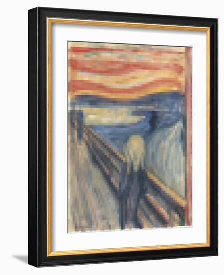 Pixelated The Scream-Studio W-Framed Art Print