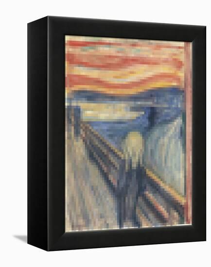 Pixelated The Scream-Studio W-Framed Stretched Canvas