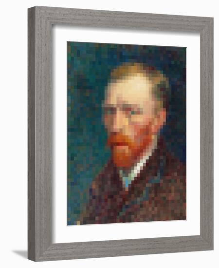 Pixelated Van Gogh-Studio W-Framed Art Print