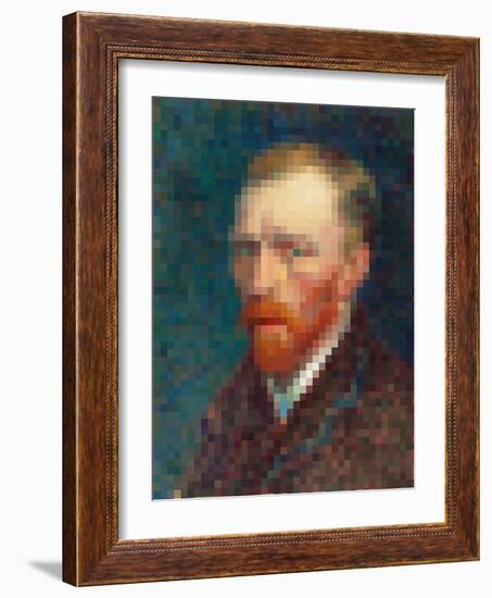 Pixelated Van Gogh-Studio W-Framed Art Print