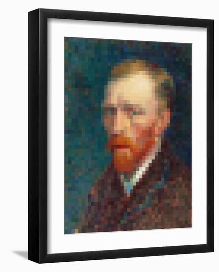 Pixelated Van Gogh-Studio W-Framed Art Print