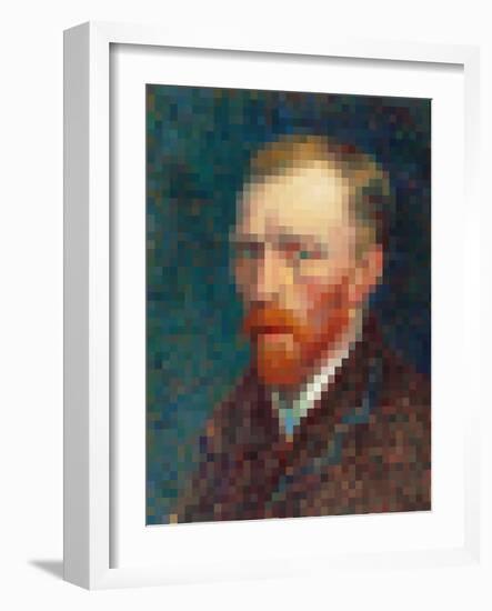 Pixelated Van Gogh-Studio W-Framed Art Print