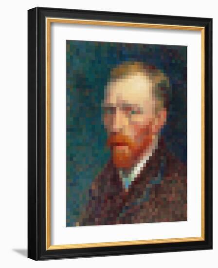 Pixelated Van Gogh-Studio W-Framed Art Print
