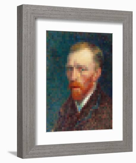 Pixelated Van Gogh-Studio W-Framed Art Print