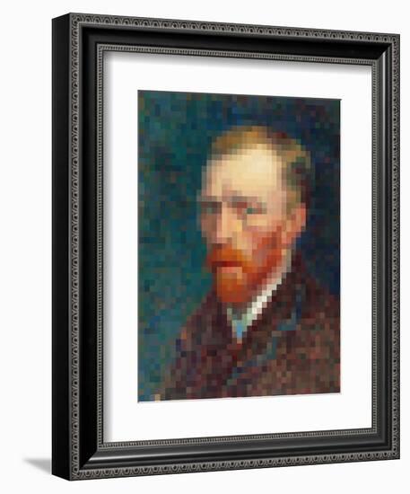 Pixelated Van Gogh-Studio W-Framed Art Print