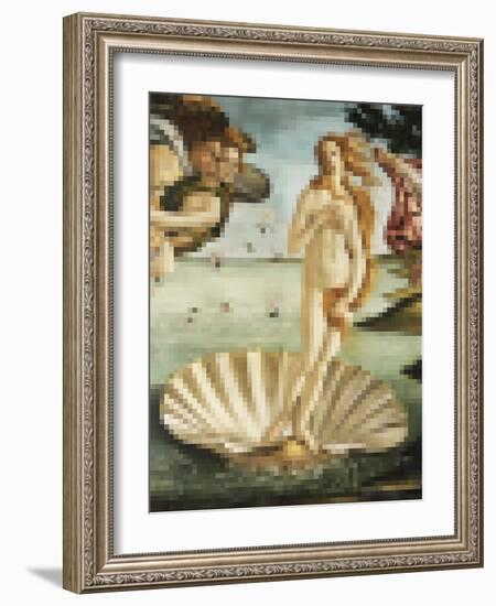 Pixelated Venus on the Halfshell-Studio W-Framed Art Print