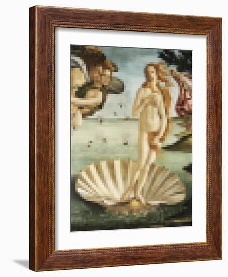Pixelated Venus on the Halfshell-Studio W-Framed Art Print